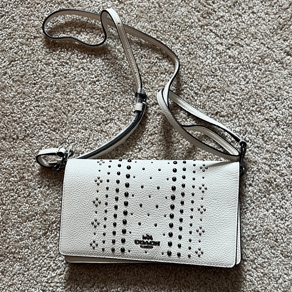 Coach White Crossbody Bag with Black Accents - Picture 5 of 5